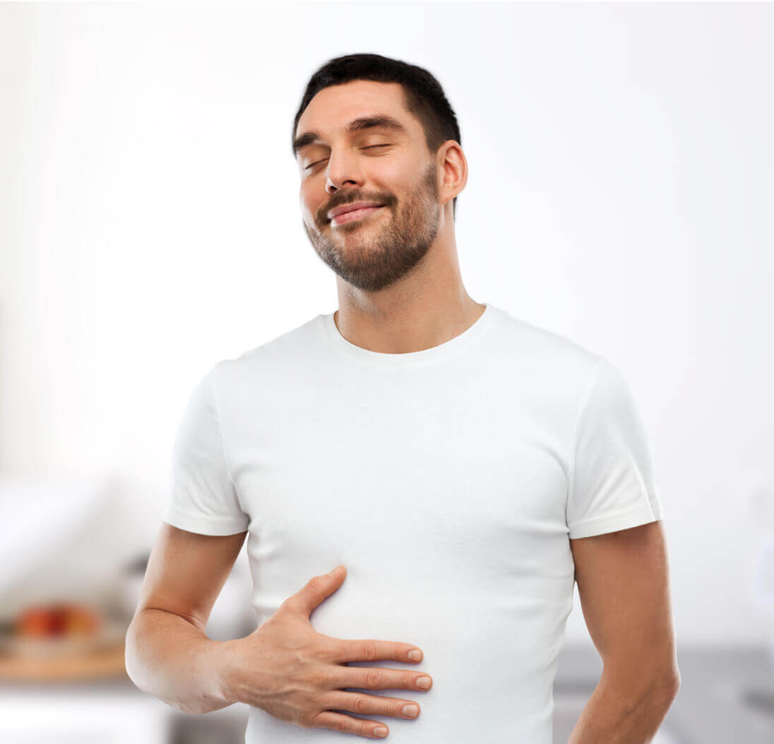 Relieved man
